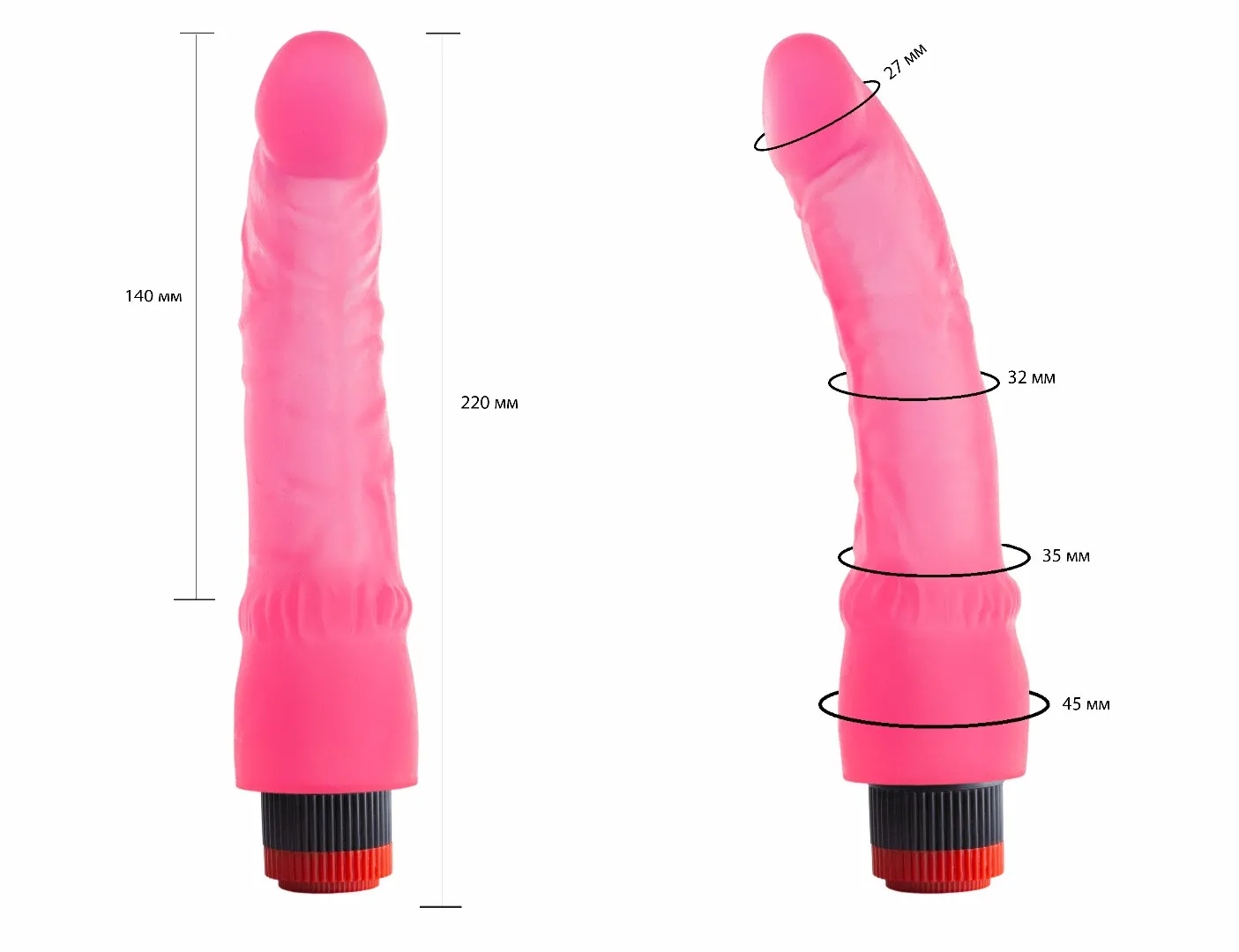 вибратор гелевый розовый 220300ru в Новом Уренгое