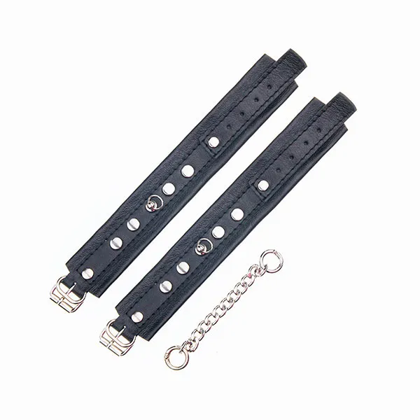 наручники-таблетки, кожаные чёрные в Новом Уренгое