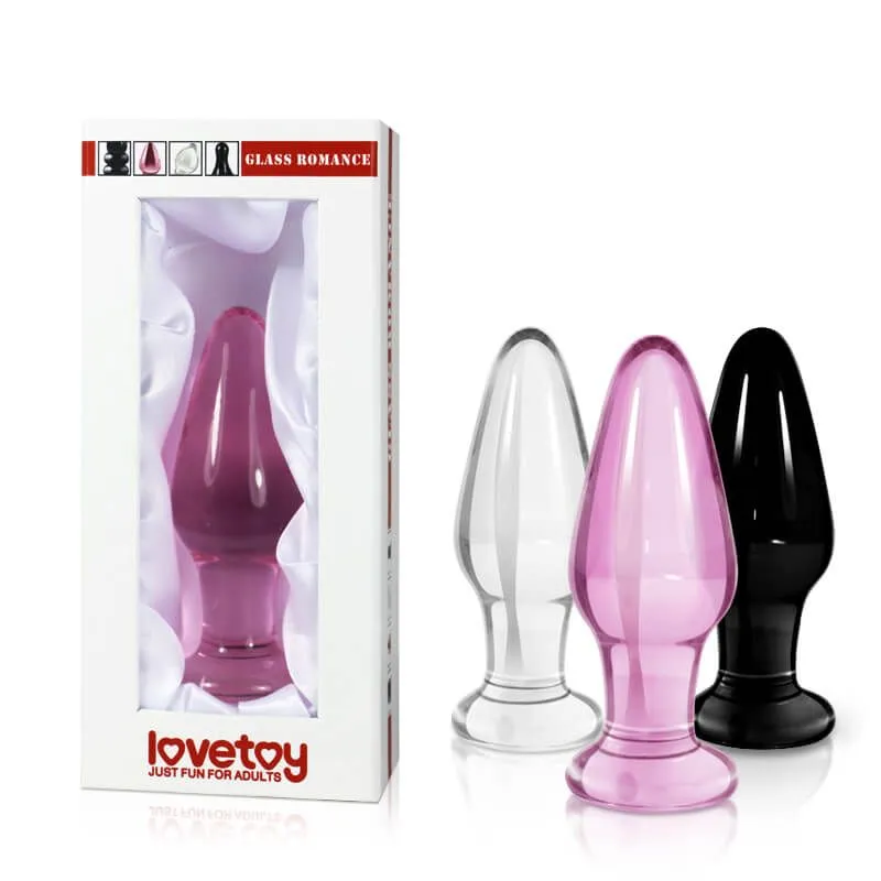 анальная пробка lovetoy glass romance 11, прозрачная в Новом Уренгое