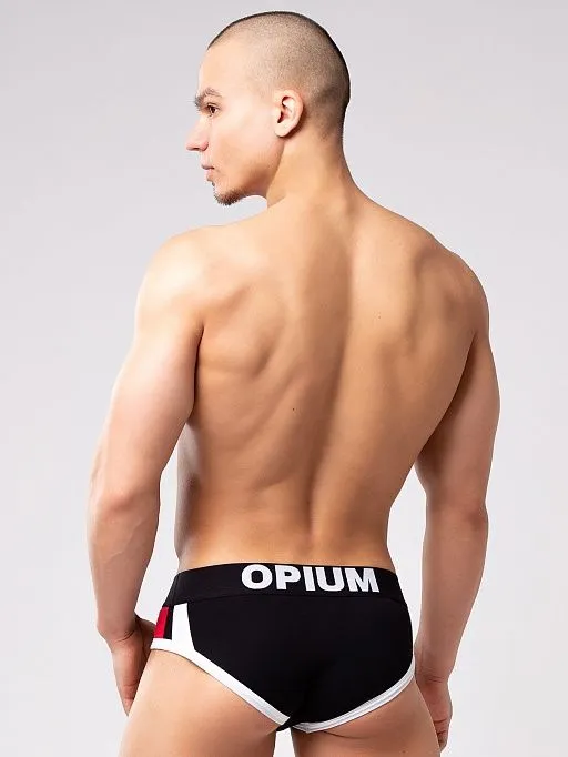 Эротическое трусы мужские слипы opium r137, черные в Новом Уренгое