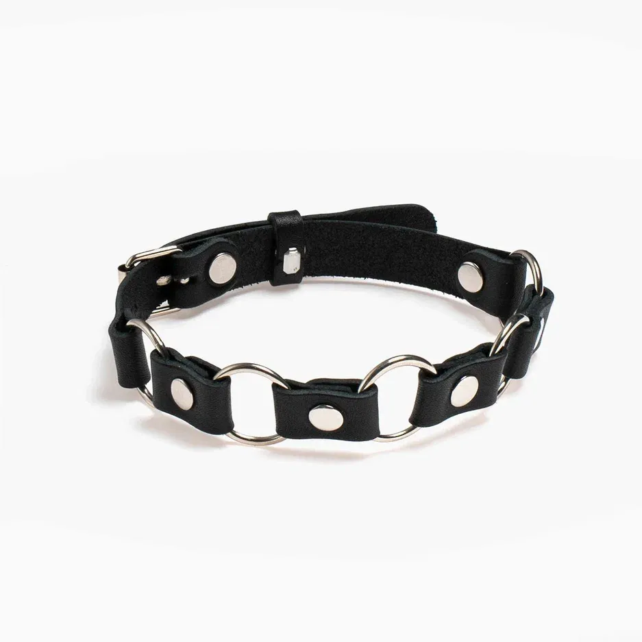 чокер pink rabbit кожаный с кольцами в Новом Уренгое