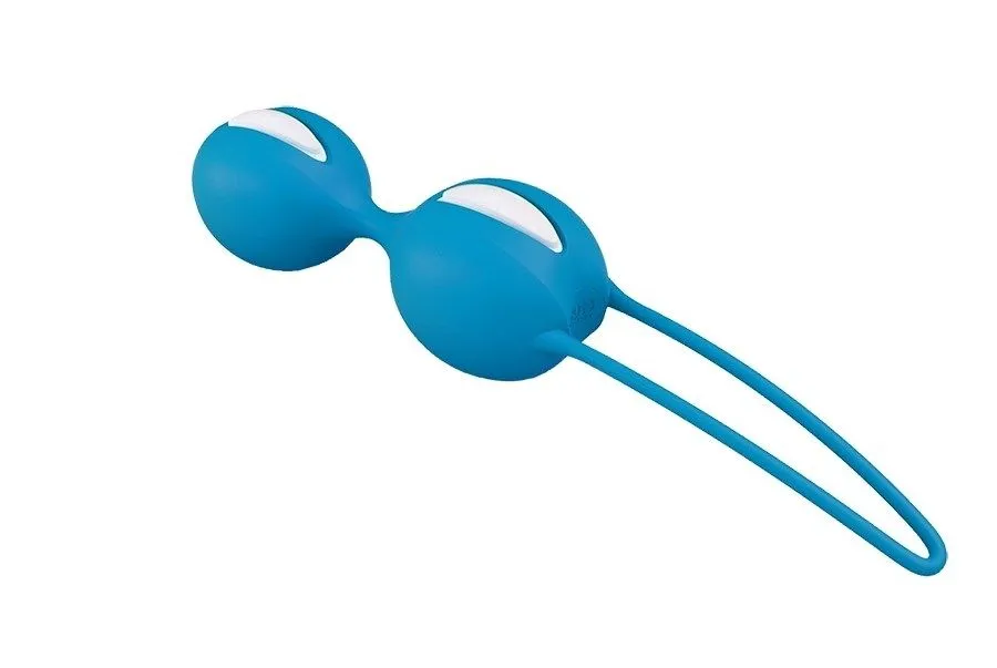 вагинальные шарики fun factory smartballs duo, ярко-голубые в Новом Уренгое