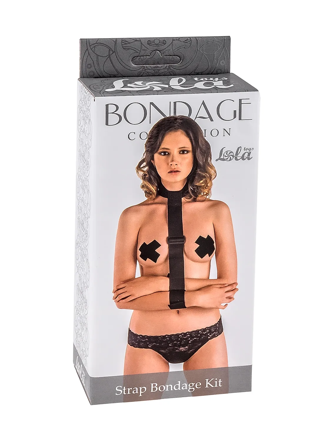 ошейник с длинной лентой и наручниками strap bondage kit one size 1060-01lola в Новом Уренгое