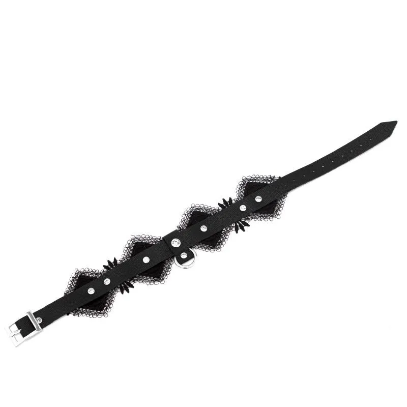 чокер с кружевом pinkrabbit чёрный в Новом Уренгое