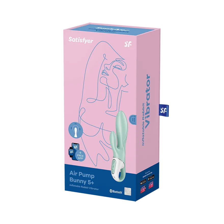 вибратор с функцией расширения satisfyer air pump bunny 5+ mint 038537sa в Новом Уренгое
