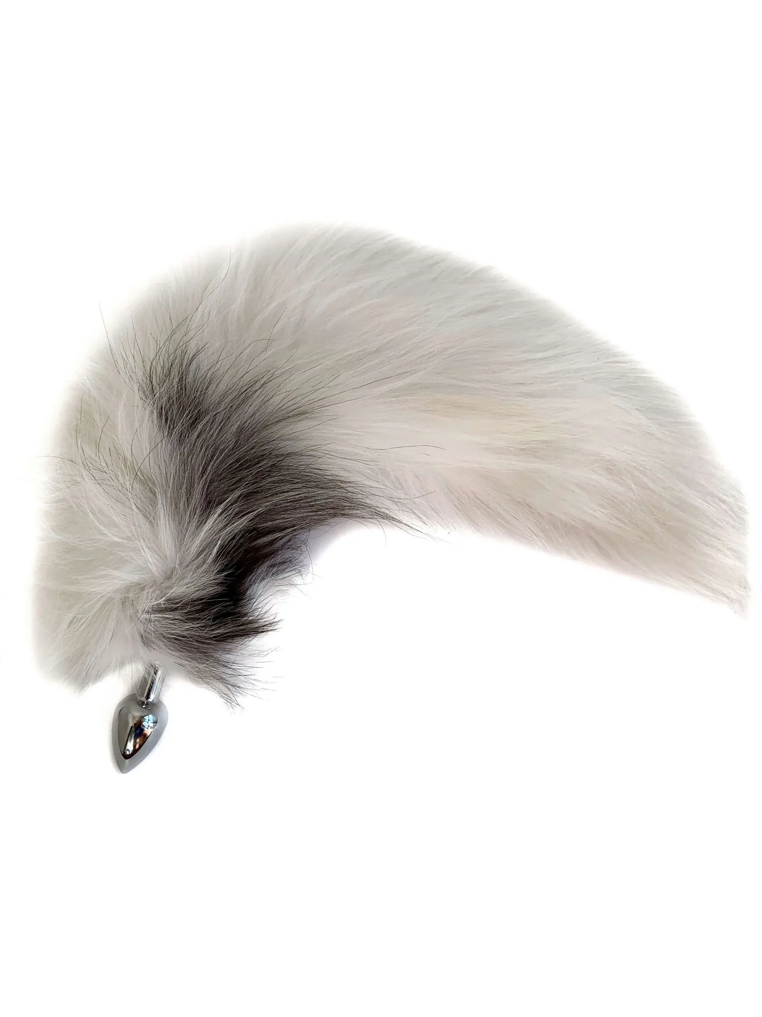 Пробка анальная со съемным белым хвостом