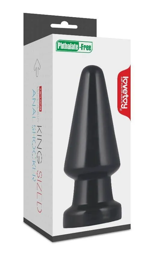 анальная пробка lovetoy king-sized anal shocker, черная в Новом Уренгое