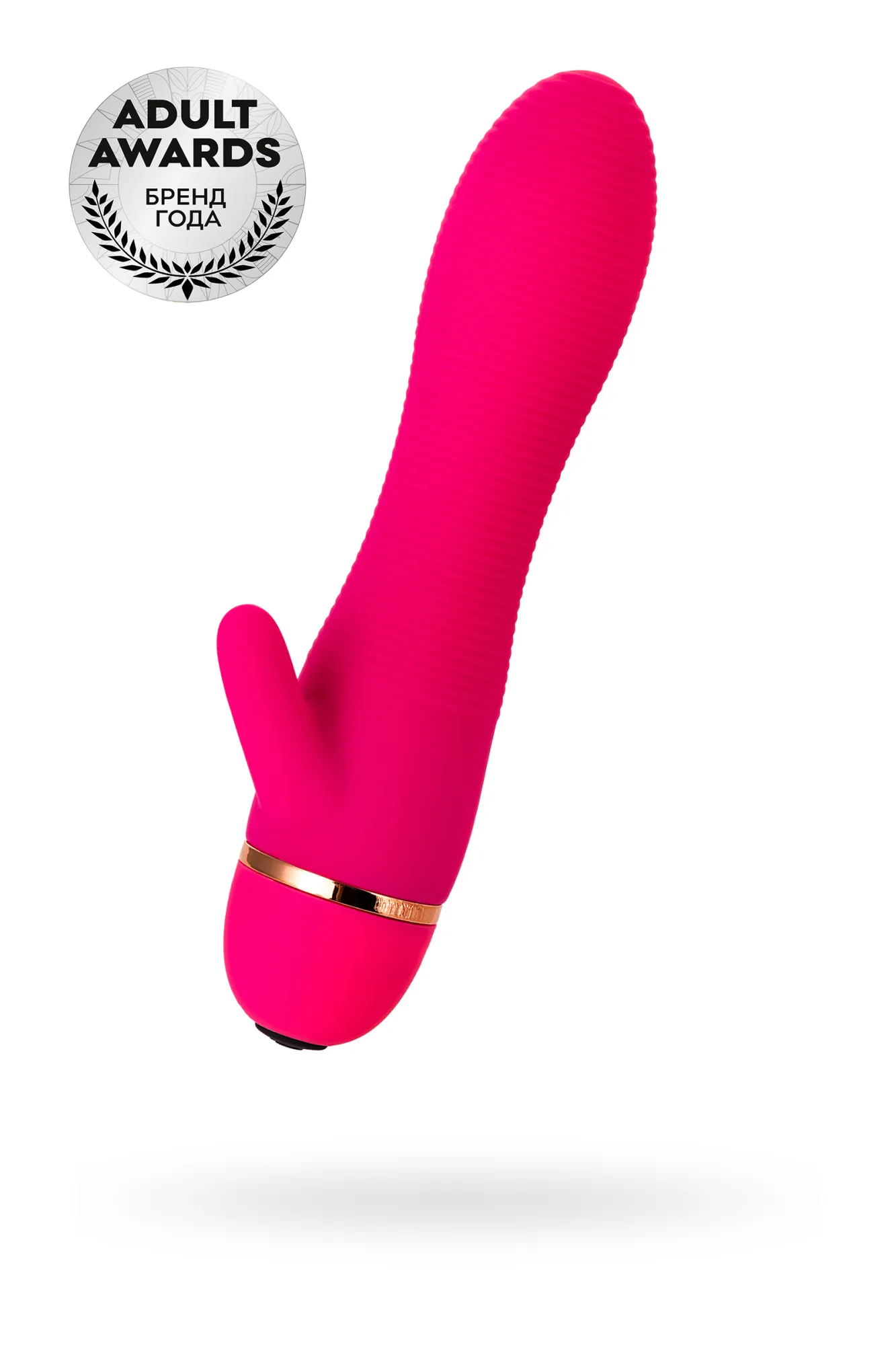 вибратор toyfa a-toys с клиторальным стимулятором, силикон, розовый, 15 см в Новом Уренгое