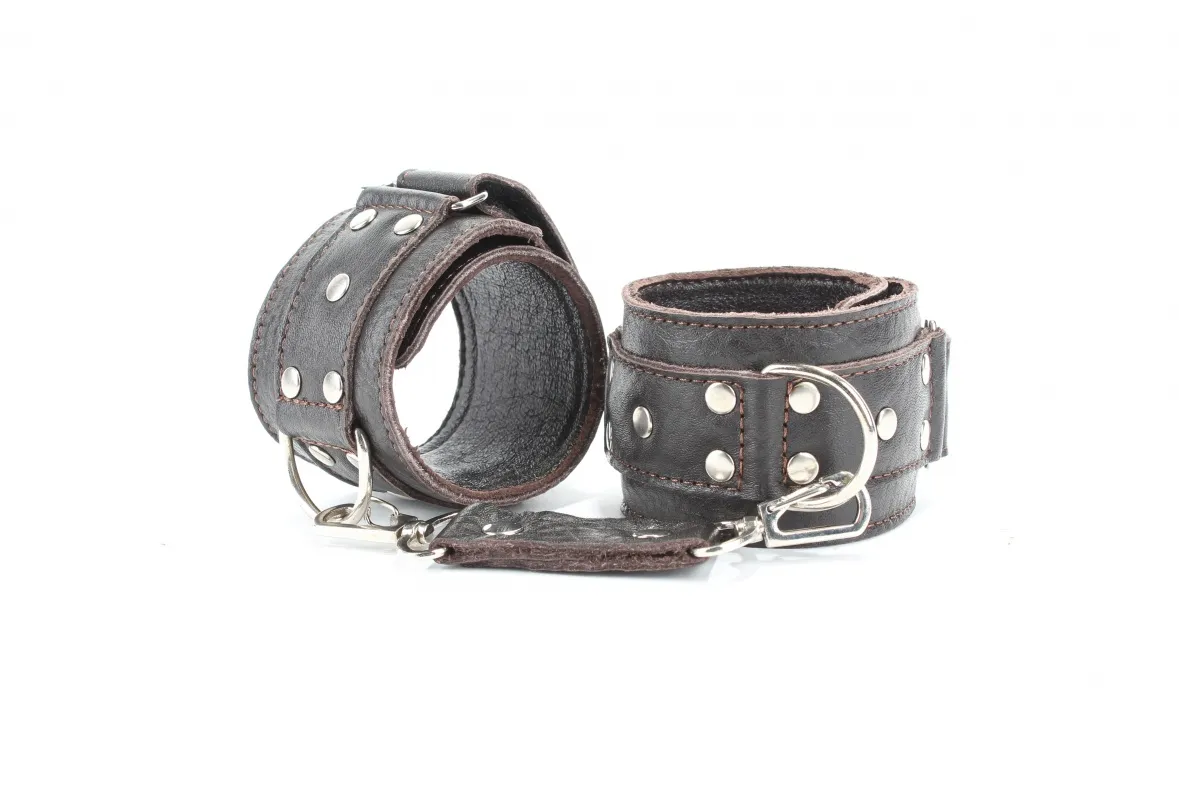 оковы кожаные коричневые 56002ars в Новом Уренгое