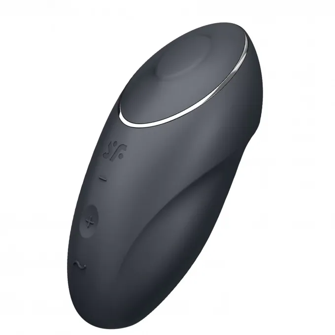 вибромассажер satisfyer tap & climax 1, силикон, серый, 11 см в Новом Уренгое