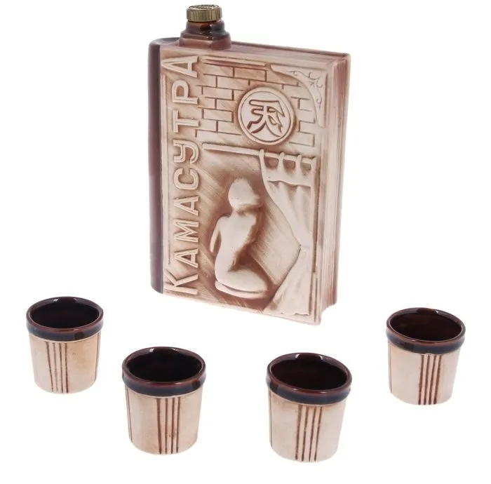 Штоф с рюмками Сима Ленд Камасутра, шамот