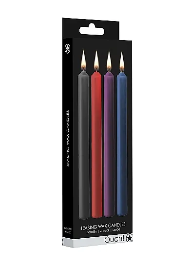 Набор разноцветных восковых BDSM-свечей Teasing Wax Candles Large