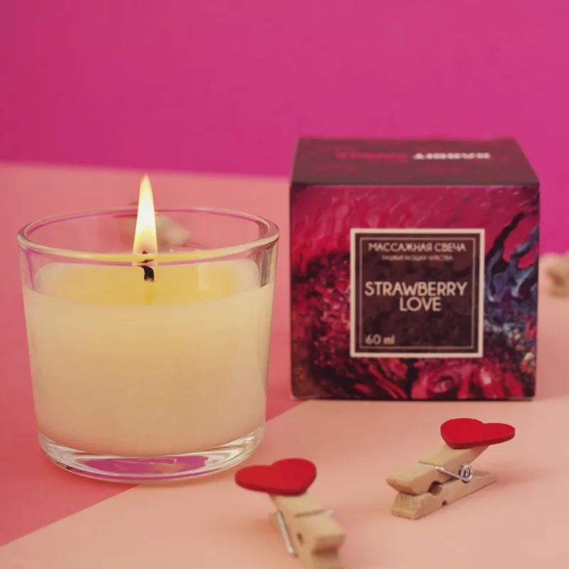 свеча массажная pinkrabbit, аромат strawberry love, 60 мл в Новом Уренгое