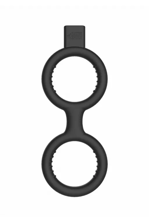 двойное кольцо с электростимуляцией e-stimulation cock ring with ballstrap в Новом Уренгое