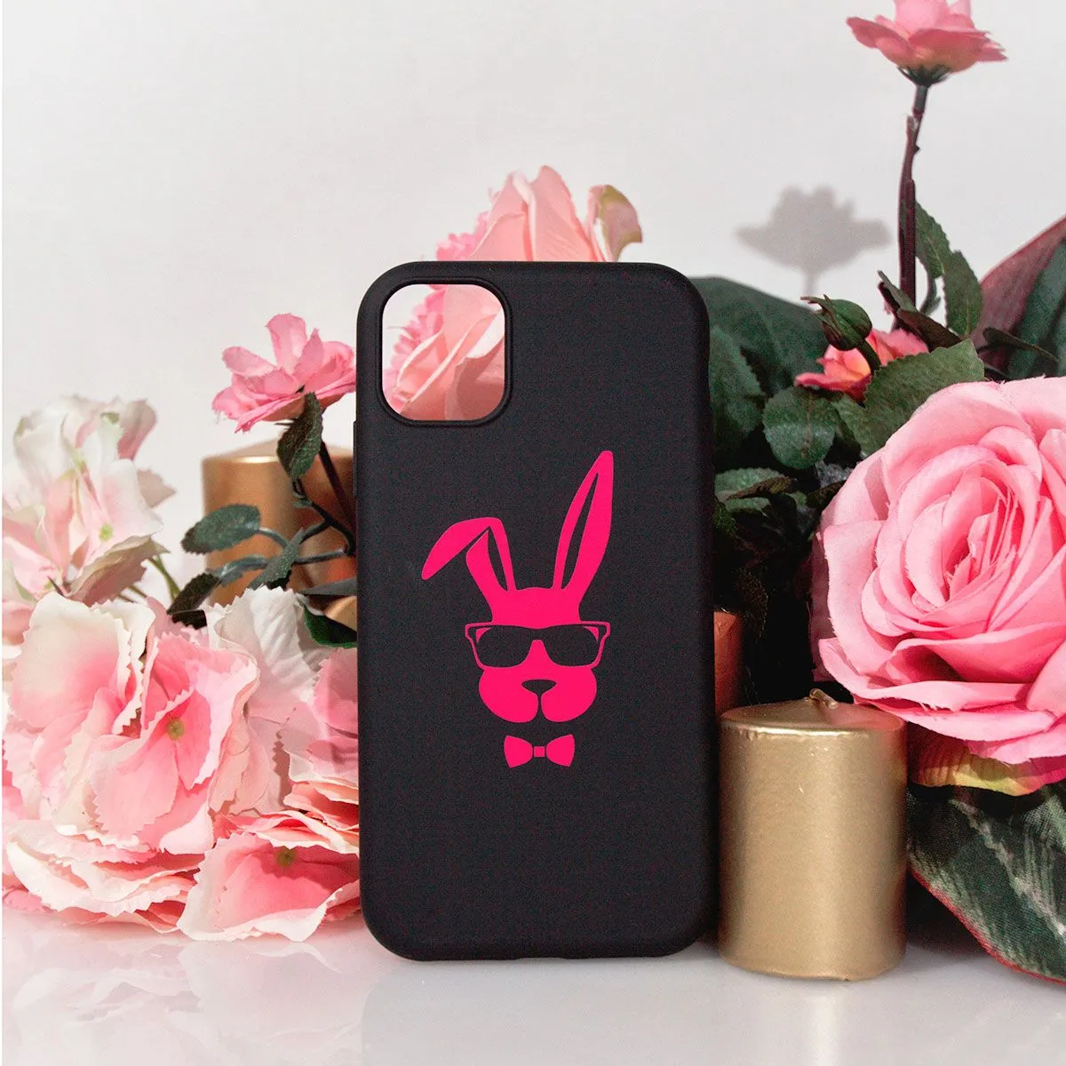 Чехол PinkRabbit на iPhone 12 ProMax с розовым кроликом