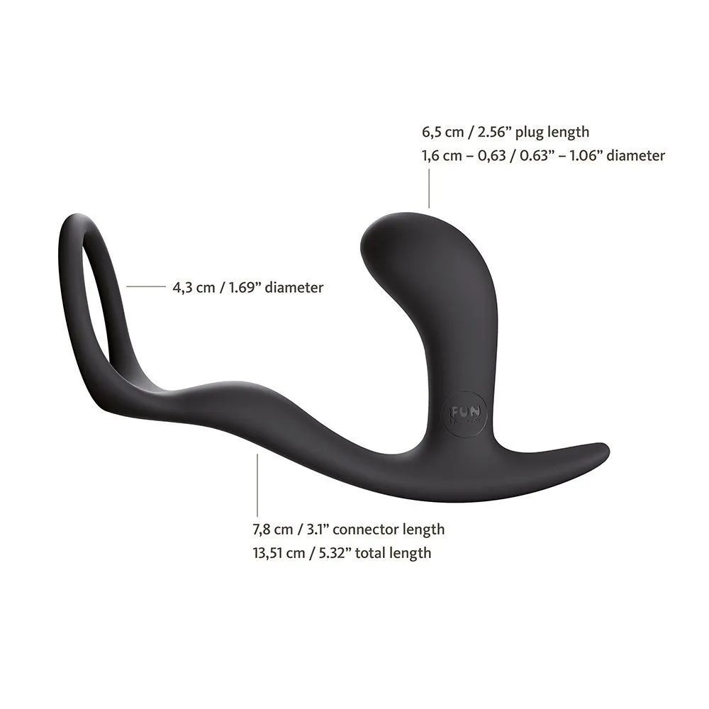 кольцо эрекционное с пробкой fun factory bootie ring, чёрное в Новом Уренгое