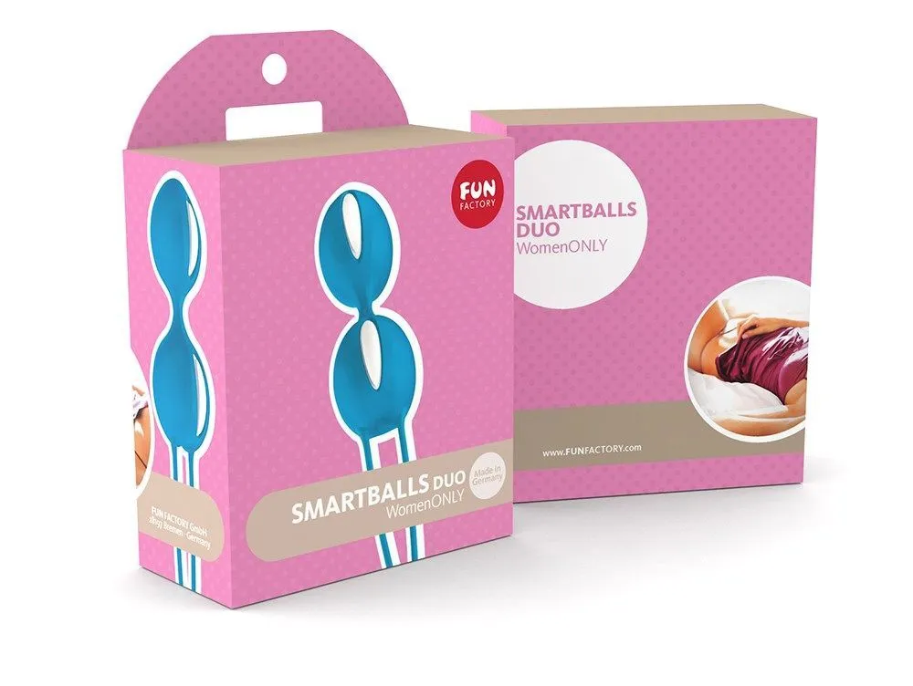 вагинальные шарики fun factory smartballs duo, ярко-голубые в Новом Уренгое