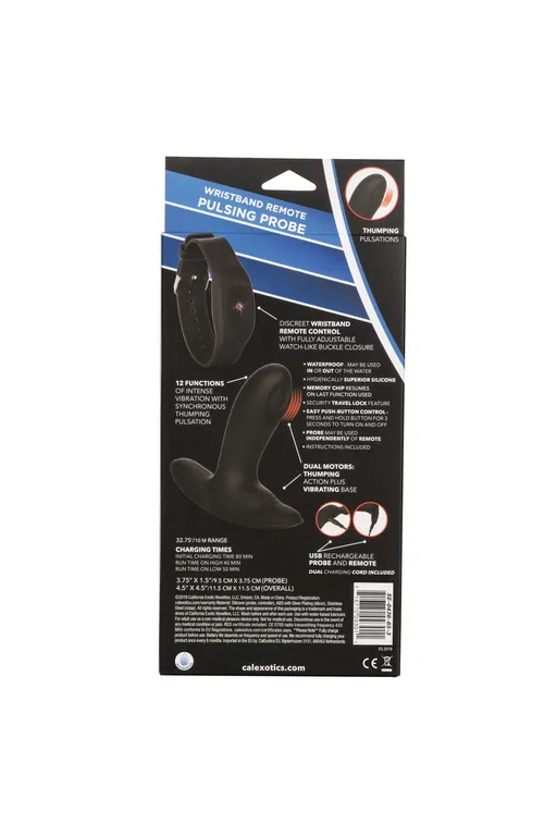 анальный стимулятор pulsing probe с функией "пульсирующее воздействие" и управлением с браслета в Новом Уренгое