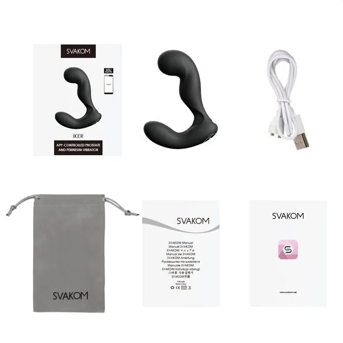 вибромассажёр простаты svakom iker, с пульсацией, черный в Новом Уренгое