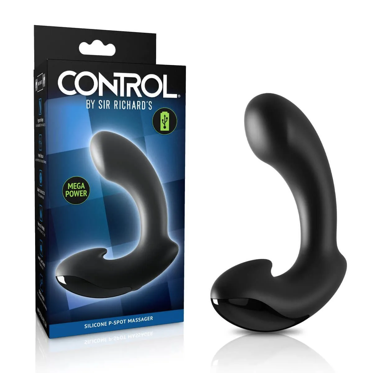 анальный массажер control by sir richards silicone p-spot massager, чёрный в Новом Уренгое
