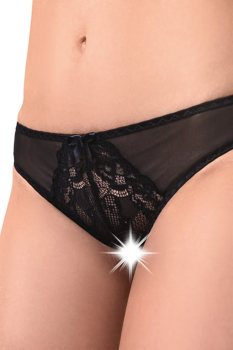 Эротическое эротические трусики с бантом erolanta mia, чёрные в Новом Уренгое