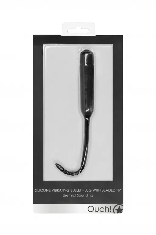 Стимулятор уретры с вибрацией Vibrating Bullet Plug With Beaded Tip