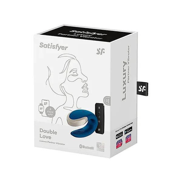 многофункциональный стимулятор для пар satisfyer partner double love, синий в Новом Уренгое