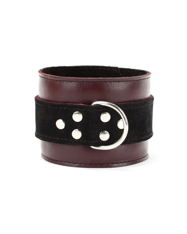 наручники lady's arsenal бордо из кожи и замши 67024ars в Новом Уренгое