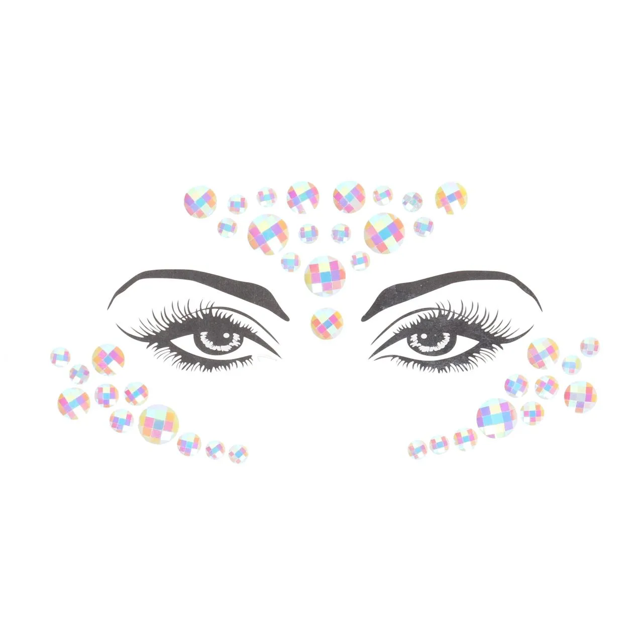 декоративное украшение (камни) на клеевой основе body jewelry stickers - face - glow in the dark - o в Новом Уренгое