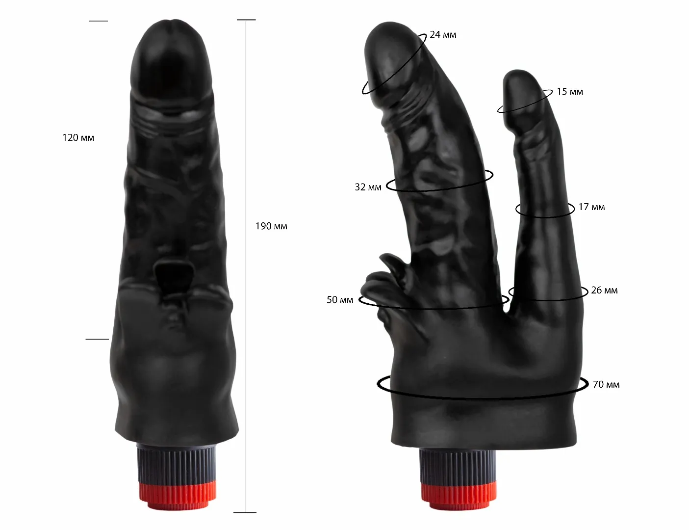 вибратор реалистик черный  биоклон 414900ru в Новом Уренгое