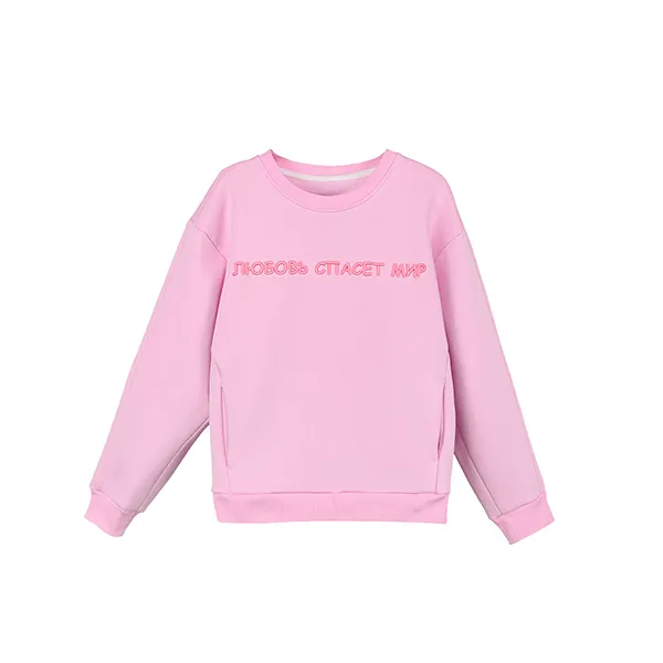 Свитшот PinkRabbit идеальный оверсайз, розовый