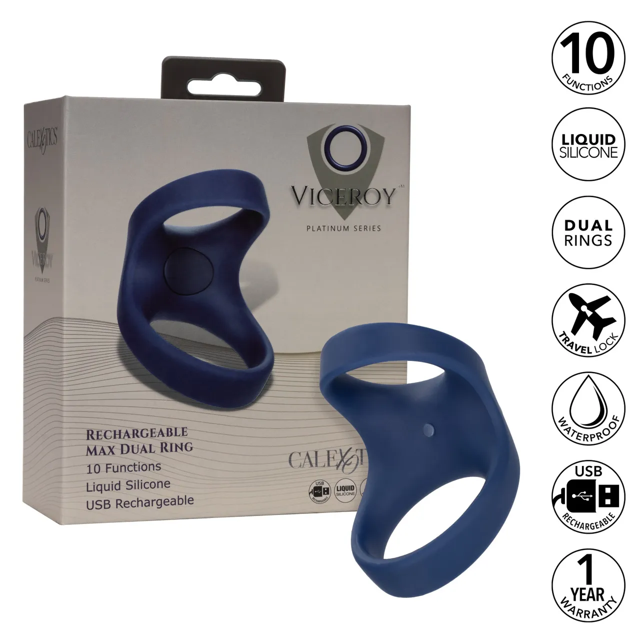 перезаряжаемое эрекционное виброкольцо viceroy rechargeable max dual ring в Новом Уренгое