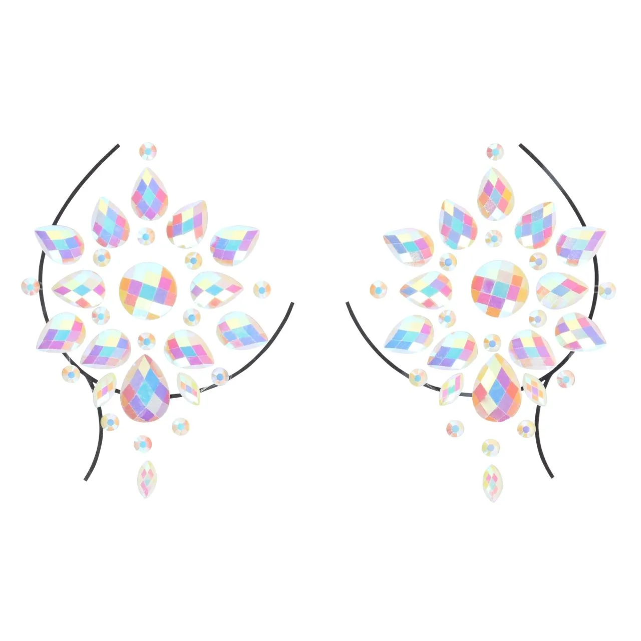 декоративное украшение (камни) на клеевой основе body jewelry stickers - nipples - glow in the dark в Новом Уренгое