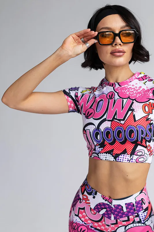 Кроп-топ PinkRabbit POW!