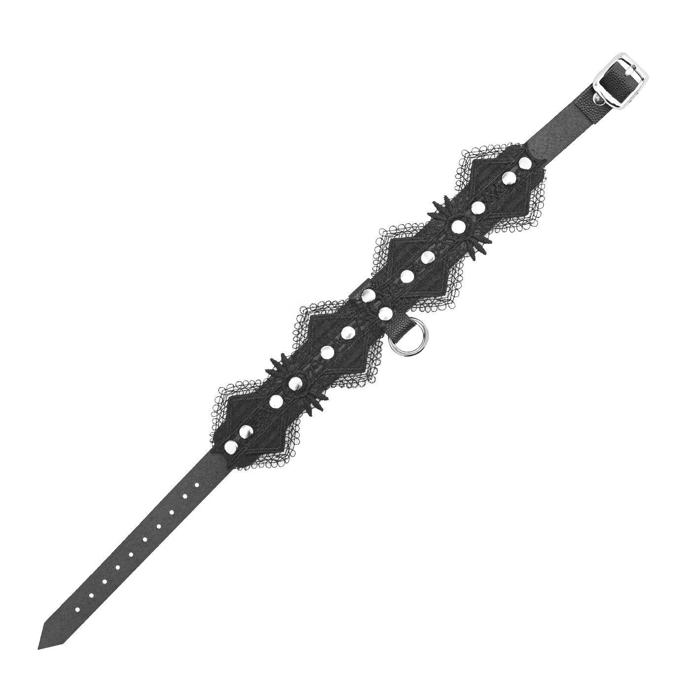 чокер с кружевом и кольцами со стразами в Новом Уренгое