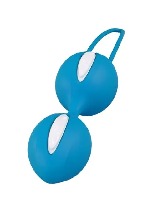 вагинальные шарики fun factory smartballs duo, ярко-голубые в Новом Уренгое