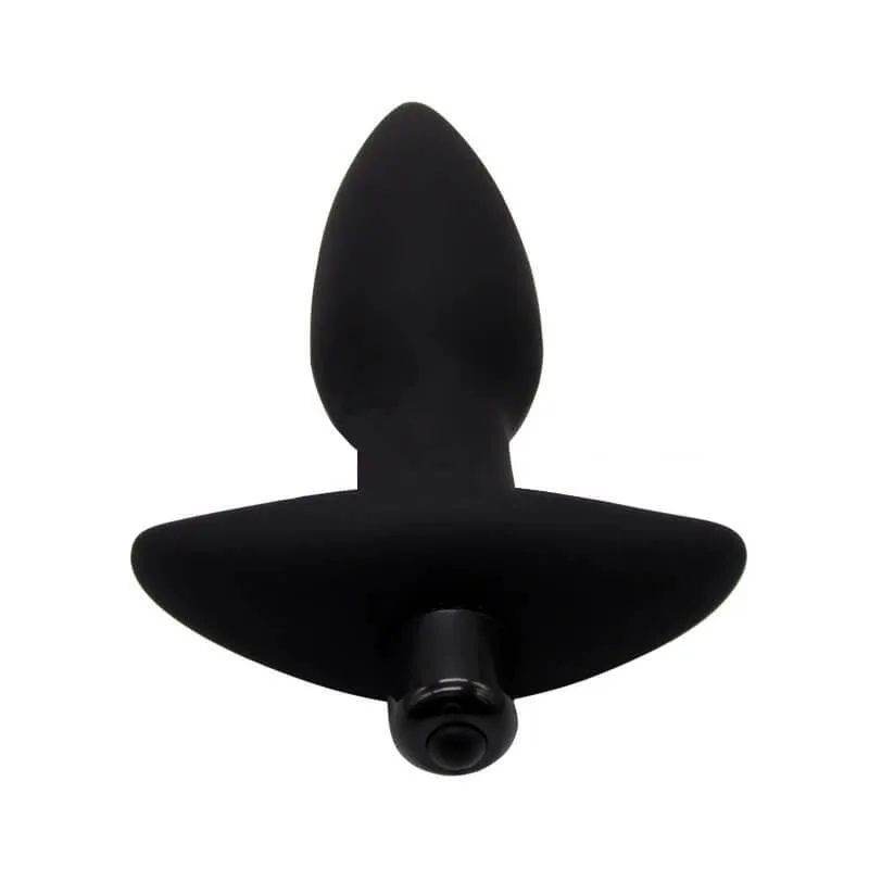 анальная пробка lovetoy silicone fantasy anal plug, с вибрацией, чёрная в Новом Уренгое