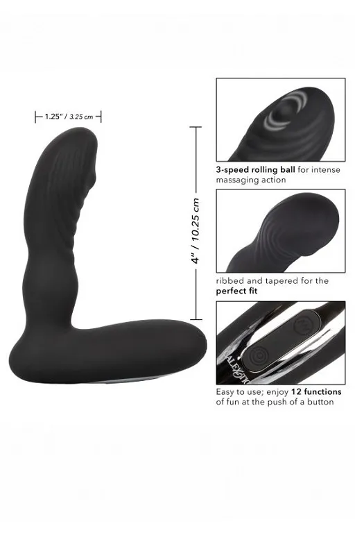 перезаряжаемый силиконовый массажер простаты roller ball probe с функцией "вращающийся шарик" в Новом Уренгое