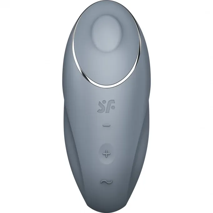 вибромассажер satisfyer tap & climax 1, силикон, серо-голубой, 11 см в Новом Уренгое