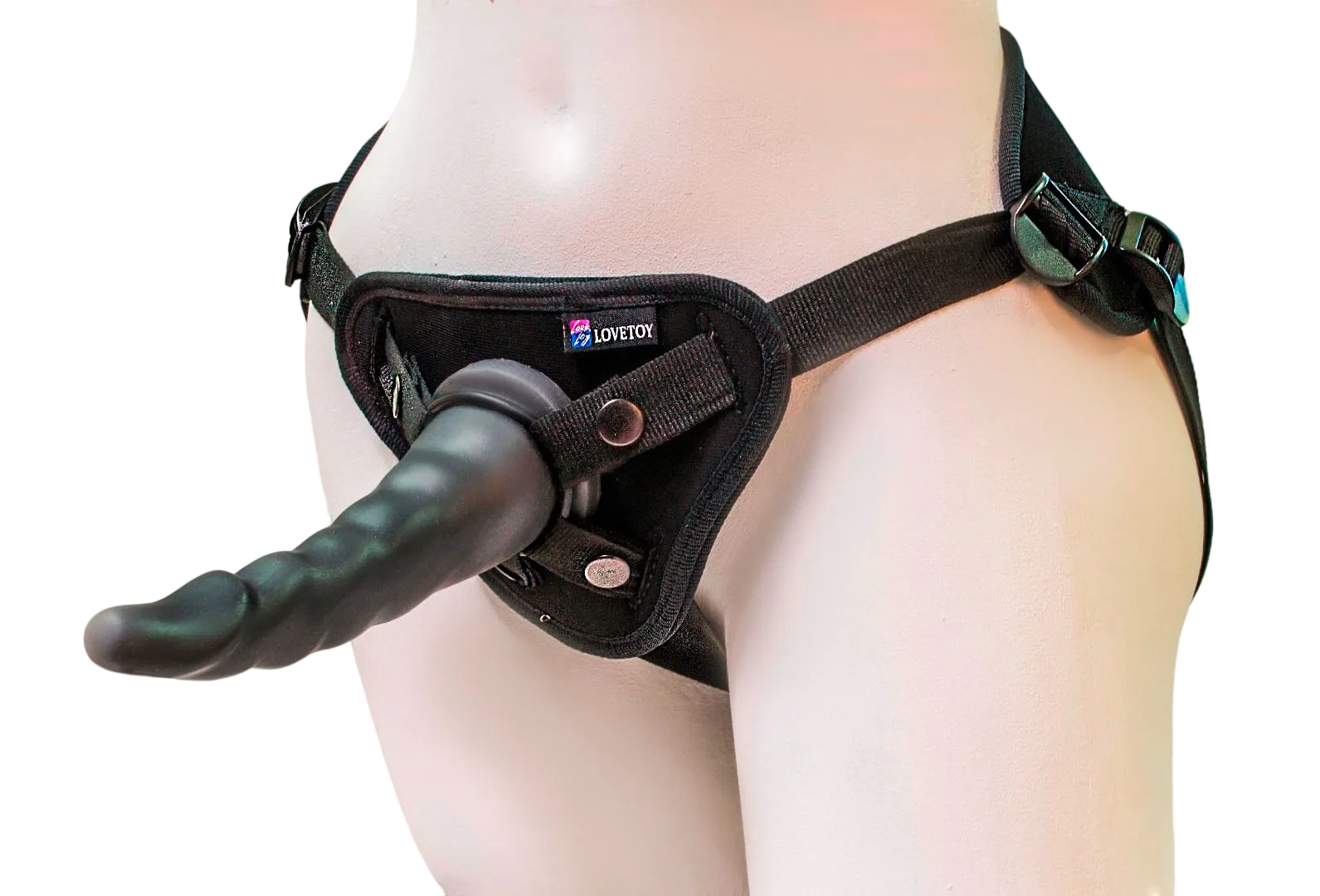 комплект lovetoy uni strap 8 black belt champion, 2 насадки в Новом Уренгое