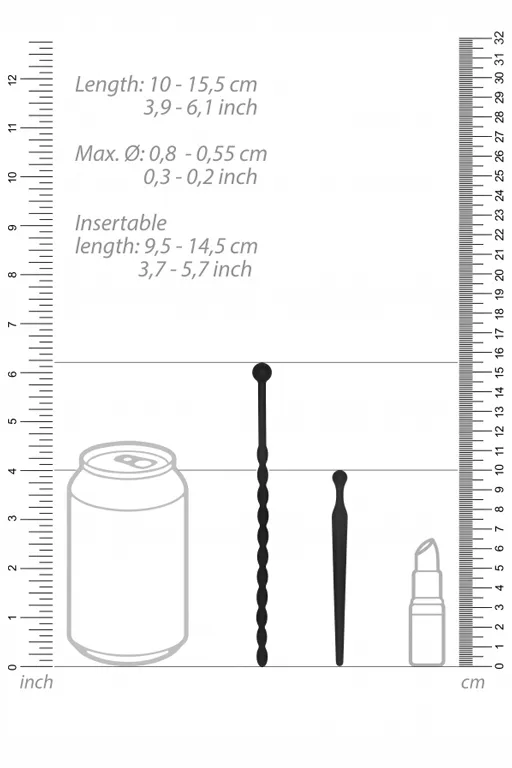 набор из двух уретральных стимуляторов (струн) beginners silicone plug set в Новом Уренгое