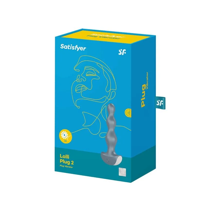 пробка анальная с вибрацией satisfyer lolli plug 2, голубая в Новом Уренгое