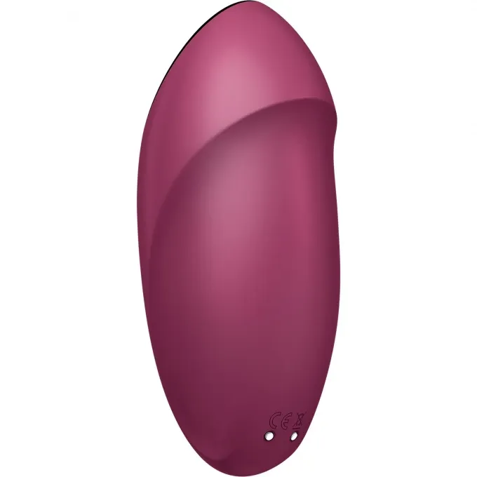вибромассажер satisfyer tap & climax 1, силикон, бордовый, 11 см в Новом Уренгое