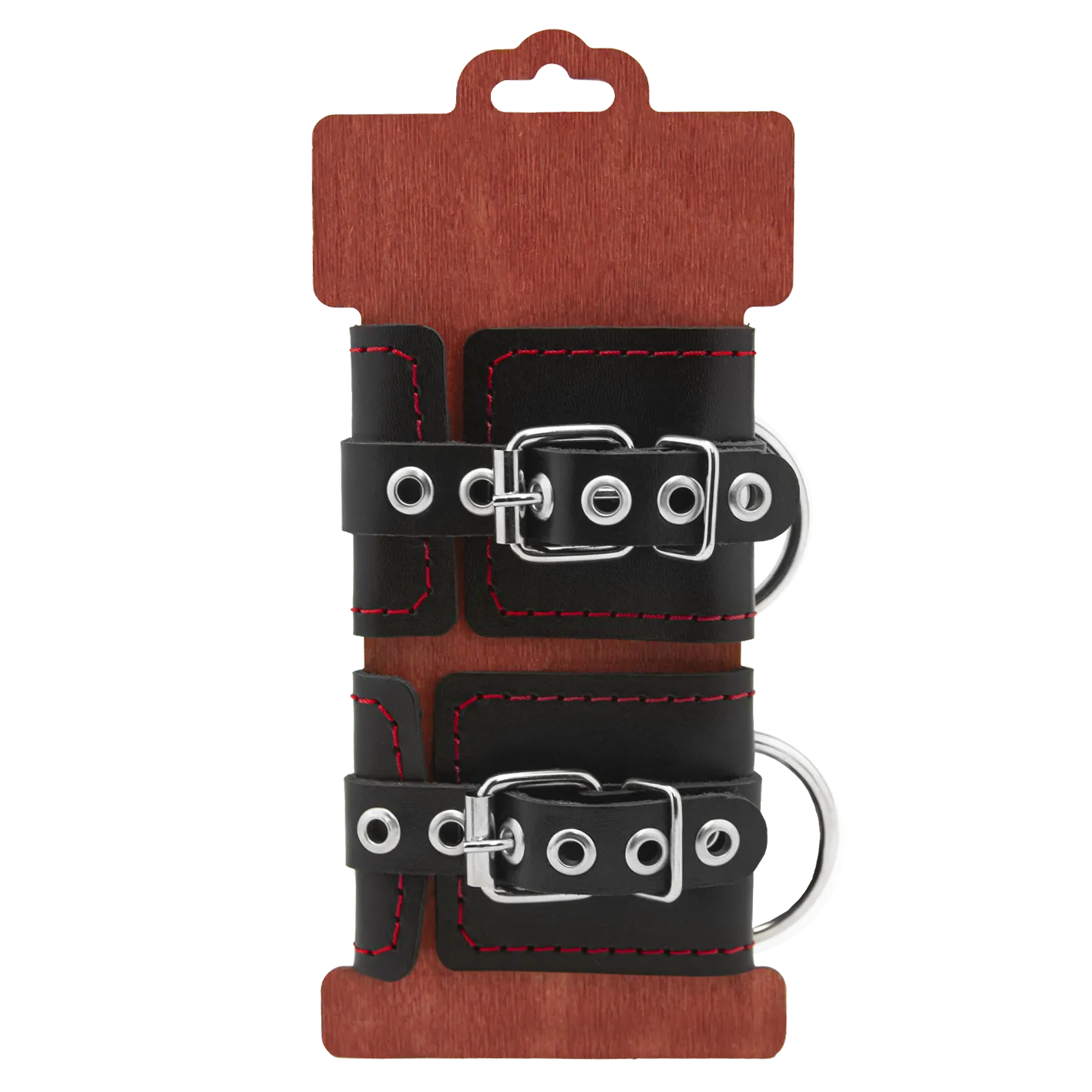 наручники декоративные pinkrabbit из натуральной кожи, с контрастной строчкой в Новом Уренгое