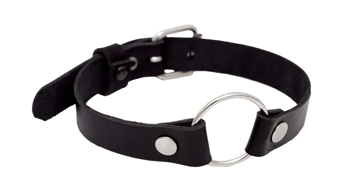 ошейник кожаный passion belts с кольцом чоки, чёрный в Новом Уренгое