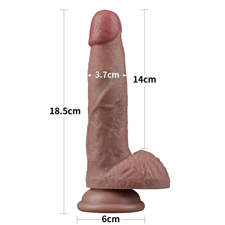 фаллоимитатор реалистичный lovetoy на присоске 18 см, телесный в Новом Уренгое