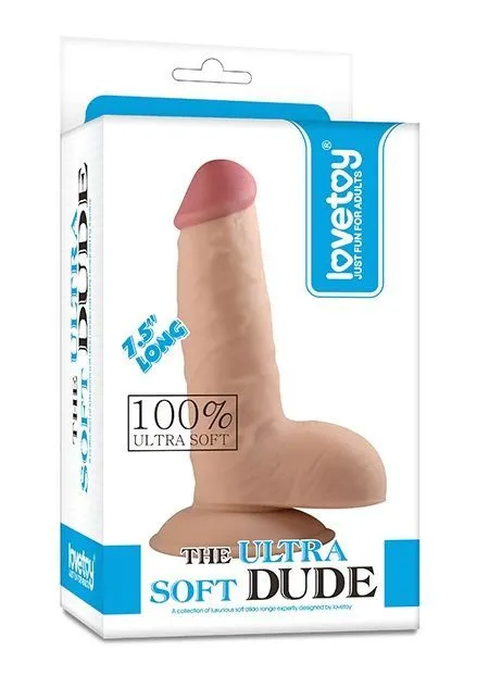 фаллоимитатор на присоске lovetoy the ultra soft dude, телесный в Новом Уренгое