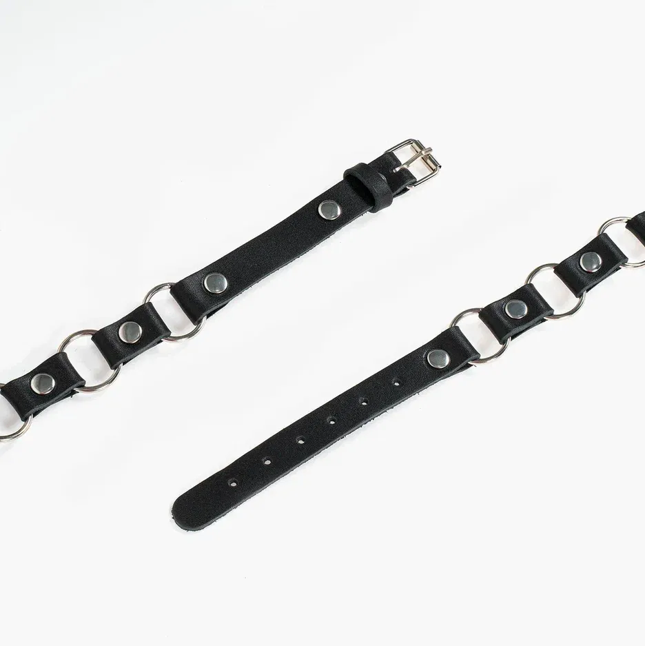 чокер pink rabbit кожаный с кольцами в Новом Уренгое