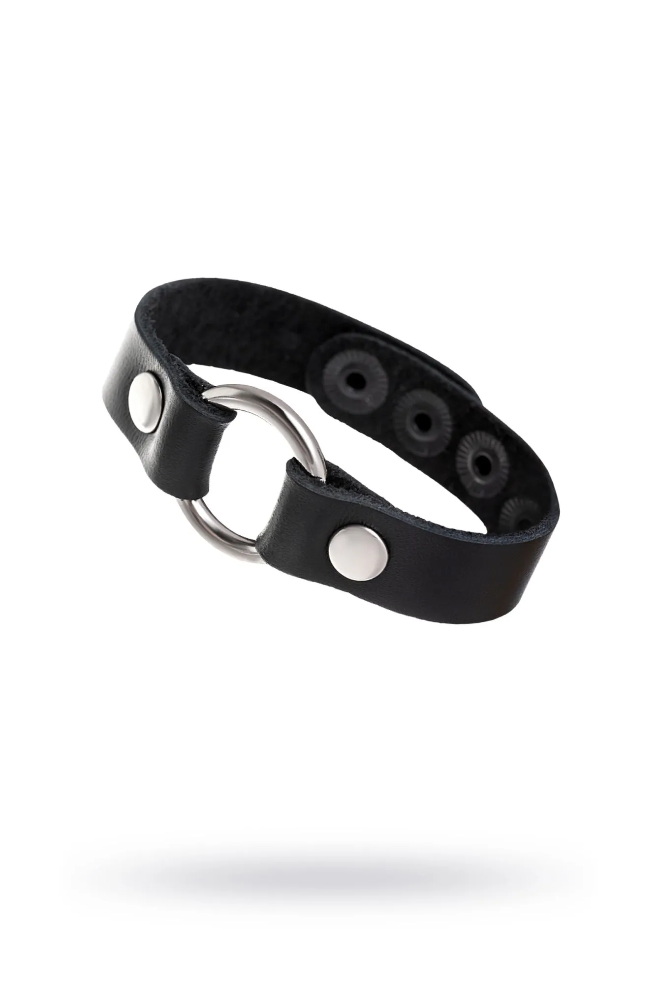 браслет штучки-дрючки с кольцом, кожанный, черный в Новом Уренгое
