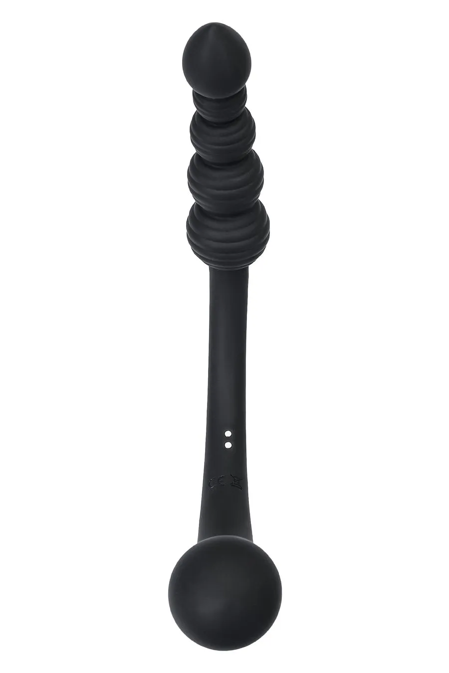 двусторонний вибратор black & red by toyfa, силикон, черный, 35 см в Новом Уренгое